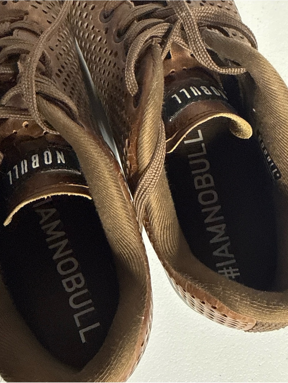 NOBULL Brown Perforated Leather Trainer - Picture 14 of 15